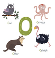 cute zoo alphabet vector image