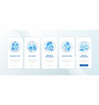 procrastination effects onboarding mobile app vector image