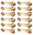 set of 12 autumnal labels vector image vector image