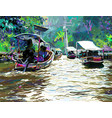 digital painting of thailand river plein air vector image