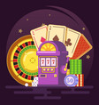 jackpot slot machine royal casino club chips vector image