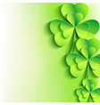 patricks day background with stylish leaf clover vector image vector image