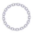 round frame - silver chain on the white background vector image
