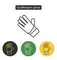 soccer goalkeeper glove vector image