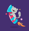 cartoon cute animals for baby card lemur vector image