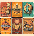 championship basketball sport game posters vector image vector image