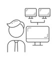 conferencing line icon vector image