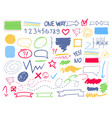 marker highlight pen coloring scribble selection vector image