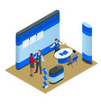 advertising exhibition stands mockup 3d vector image