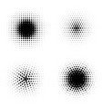 pop art dotted halftone circles set vector image
