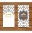 vintage card design for greeting vector image
