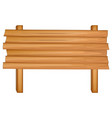 empty wooden sign banner isolated vector image