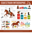 equestrian sport infographic vector image