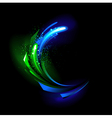 glow green crystal vector image