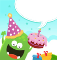 monster birthday message vector image