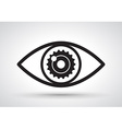 gear in eye vector image vector image