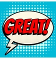 great comic book bubble text retro style vector image