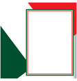 italian flag frame card vector image