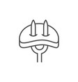 meat and fork line outline icon vector image