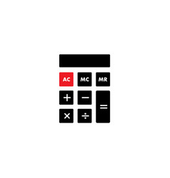 Simple calculator logo icon design template Vector Image