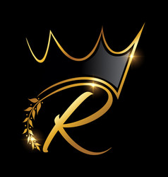 Golden monogram beauty logo initial letter b Vector Image