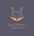 minimalistic and stylish squirrel emblem vector image vector image