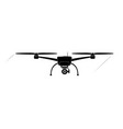 quadcopter or copter flying in air camera vector image