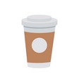 takeaway coffee cup with lid graphic modern icon vector image