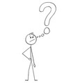 cartoon man or businessman with thinking vector image vector image