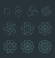 quadrangle contour various sacred geometry set vector image vector image