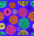 seamless pattern with round textured elements vector image vector image