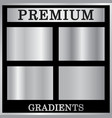 silver gradient backgrounds set design vector image vector image