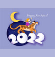 chinese new year 2022 year of the tiger modern vector image