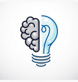 creative brain concept intelligent creation logo vector image
