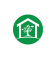 green house icon vector image