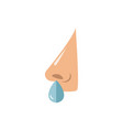 runny nose icon simple element from allergy vector image vector image