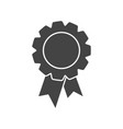 badge with ribbon icon in flat style on white vector image