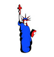 statue of liberty in the usa flag colors icon vector image vector image