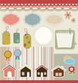 design elements for scrapbook vector image