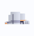 factory building icon industrial plant with pipes vector image