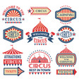 carnival event logotypes template badges vector image