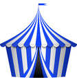 blue circus tent vector image vector image