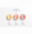 business infographic element with 3 options vector image