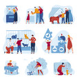 pet shop store set cartoon vector image