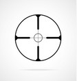 simple sniper rifle scope crosshair vector image