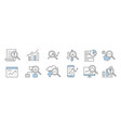 data analysis icons analytics research vector image