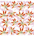 gloriosa seamless pattern camo white pink vector image vector image