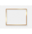 realistic gold horizontal shining photoframe vector image