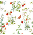 beautiful seamless floral pattern vector image