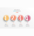 business infographic element with 4 options vector image